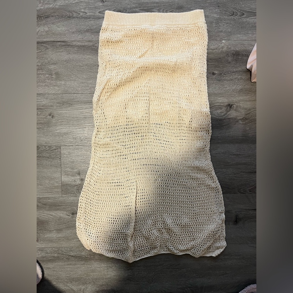 House of Harlow 1960 Cream Crochet Maxi Skirt small